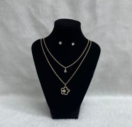 Set Cadena doble + Arete (Fantasía)