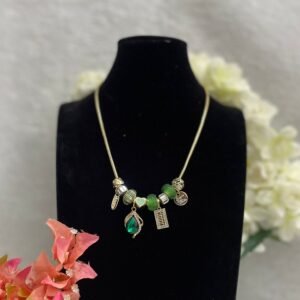 Collar Estilo Pandora con perla verde (Fantasia Premium)
