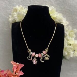 Collar Estilo Pandora rosado (Fantasia Premium)