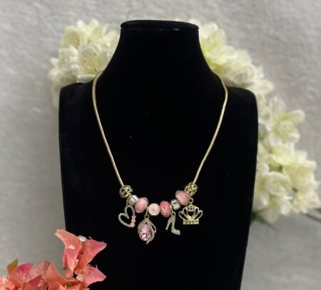 Collar Estilo Pandora rosado (Fantasia Premium)