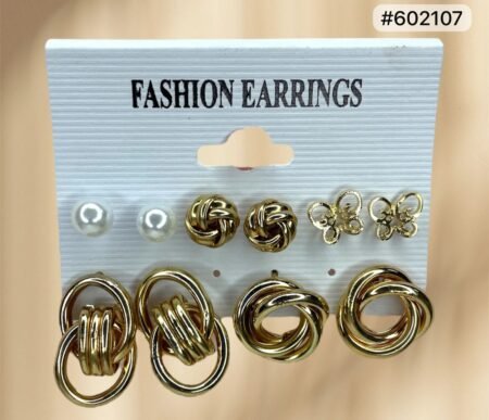 SET DE ARETE DORADOS