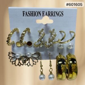 SET DE ARETES DORADOS