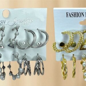 SET DE PENDIENTES DORADOS/ PLATEADOS