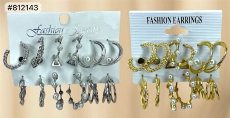 SET DE PENDIENTES DORADOS/ PLATEADOS