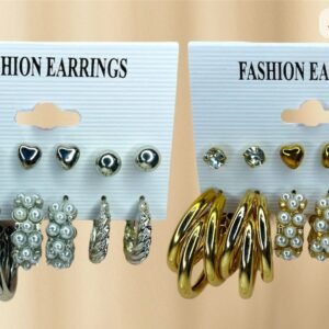 SET DE ARETES DORADOS/ PLATEADOS