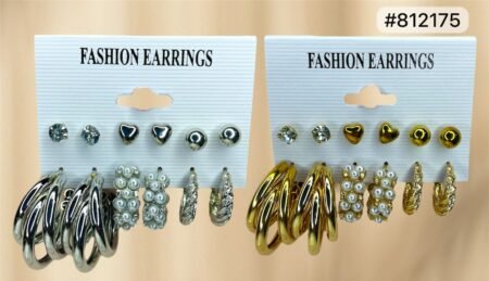 SET DE ARETES DORADOS/ PLATEADOS