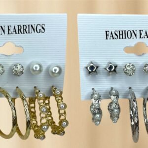 SET DE ARETES DORADOS/ PLATEADOS