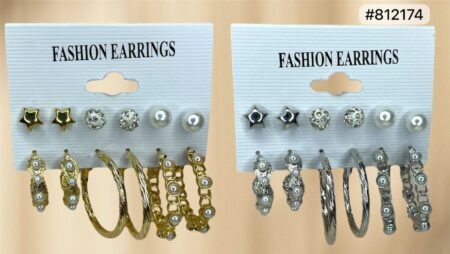 SET DE ARETES DORADOS/ PLATEADOS