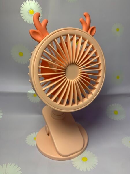 mini ventilador con clip de reno
