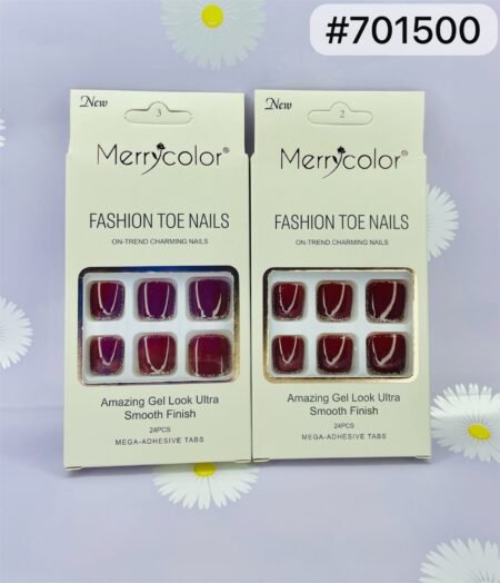 Uñas para pies borde plateado