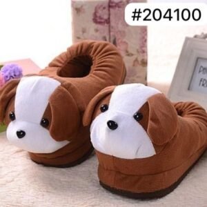 Pantufla de perro cafe