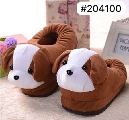 Pantufla de perro cafe