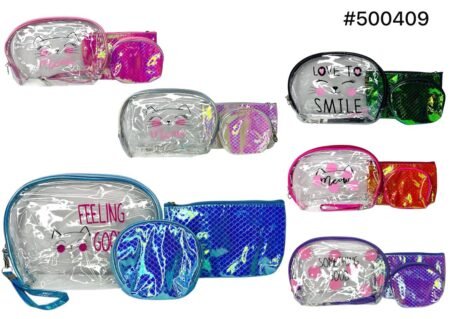Set de Cosmetiquera Estilo Cola de Sirena