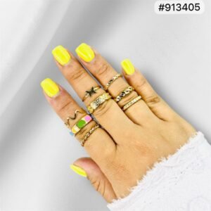 SET DE ANILLOS FANTASIA DORADOS