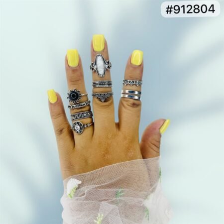 SET DE ANILLOS PLATEADOS
