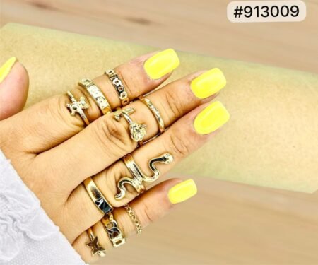 SET DE ANILLOS FANTASIA DORADOS