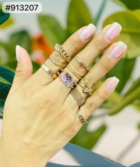 SET DE ANILLOS DORADOS