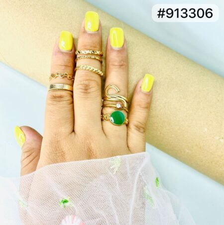 SET DE ANILLOS DORADOS